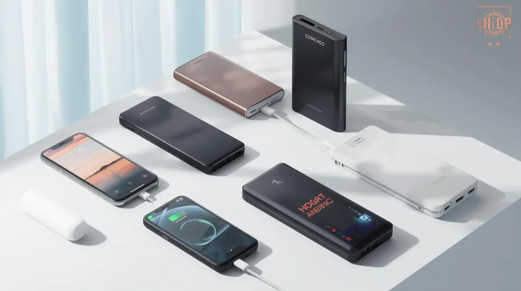 This featured image show the power banks and iphone are charging