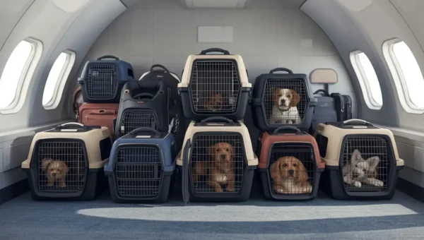 Small dog in a soft-sided pet carrier for 2026 travel on Saudi airlines Saudia, Flynas, and Flyadeal.