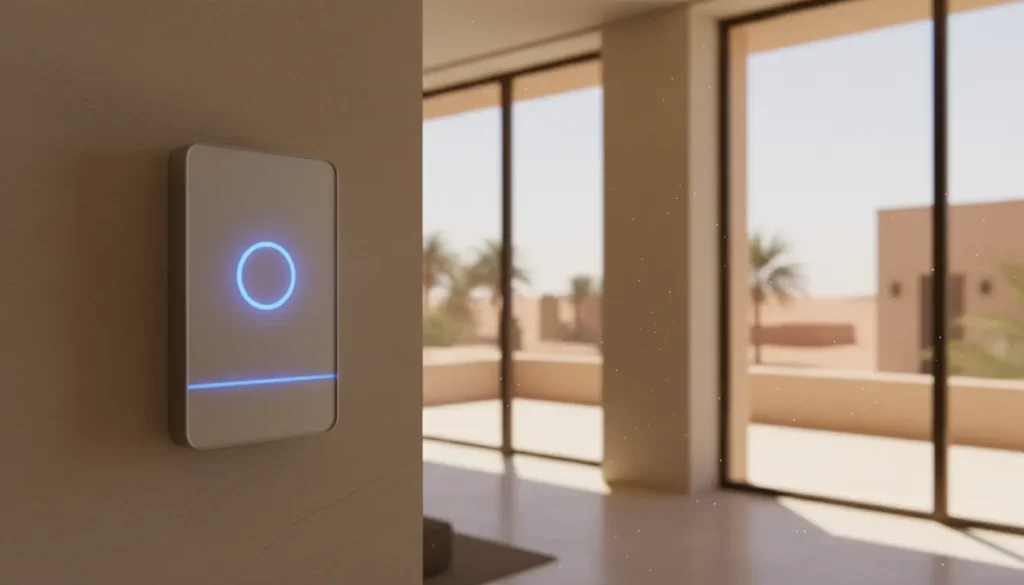 wifi or bell showing saudi home digital artwork displaying vibrant colors, intricate abstract patterns, and dynamic futuristic elements.