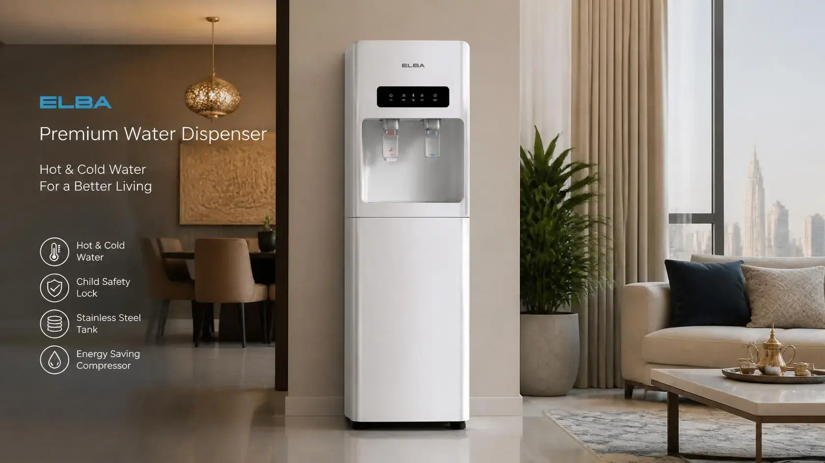 Best water dispenser for Saudi apartments — no plumbing needed (2026)