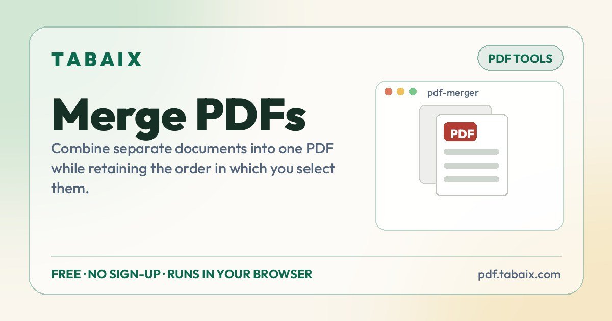 Merge PDFs — free online tool. Combine separate documents into one PDF while retaining the order in which you select them.